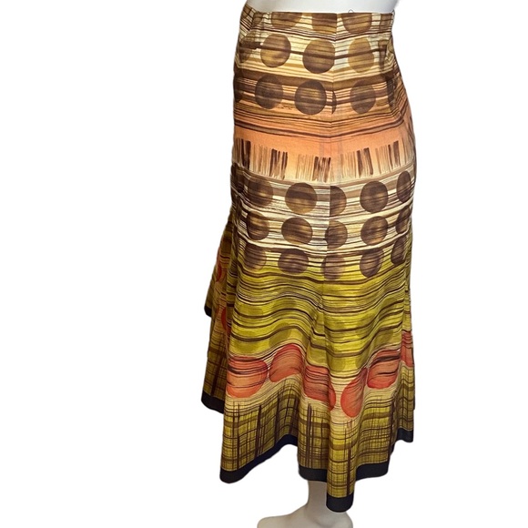 Talbots Boho Cotton Midi Flare Skirt Size 10 - Picture 7 of 13